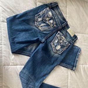 Cheetah print Pocket Miss me Jeans